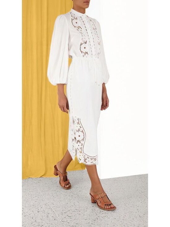 Zimmermann Halcyon Broderie Shirt White US 8 - Picture 2 of 15